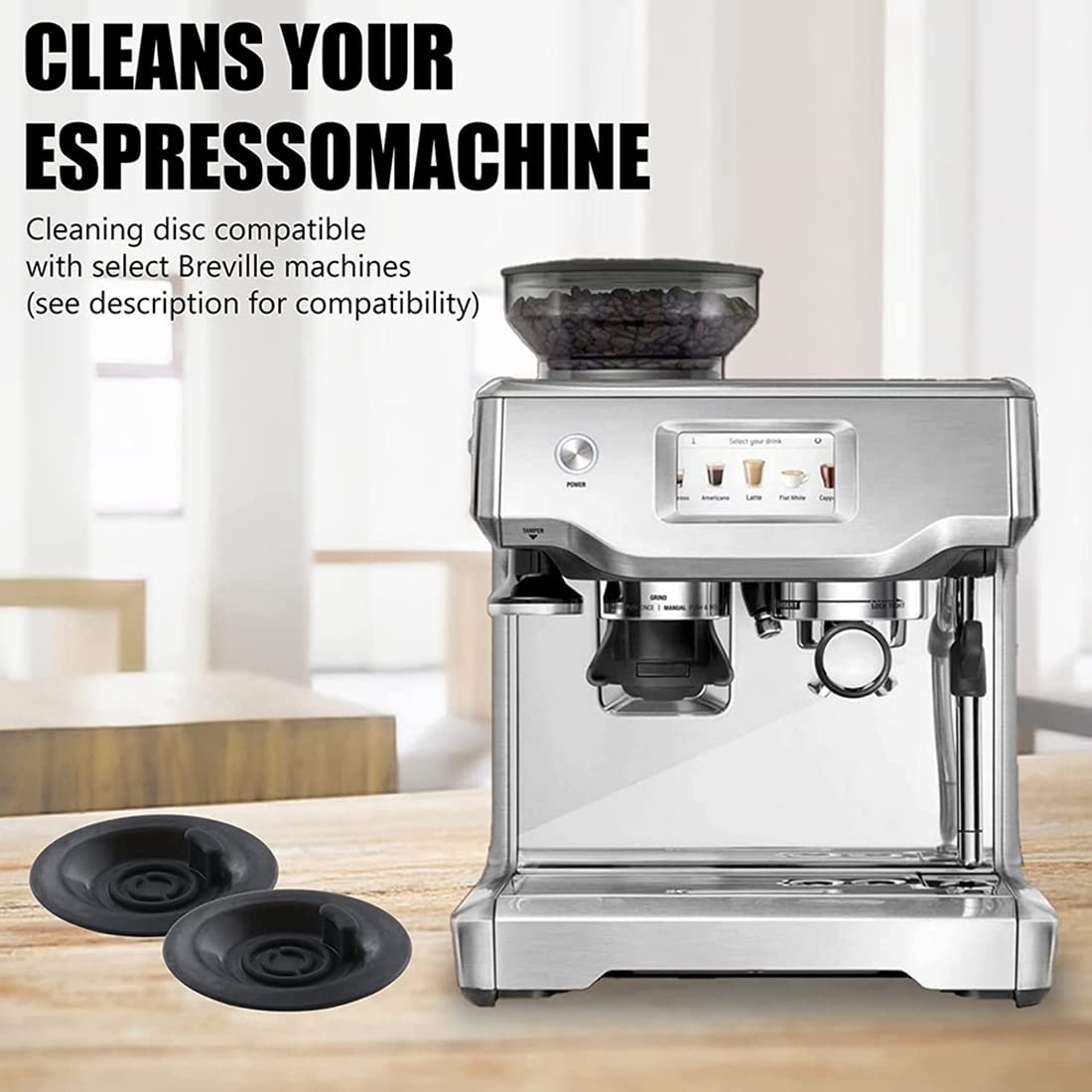 4 Dischi Di Pulizia Per Backflush 58mm Per Macchine Espresso Breville