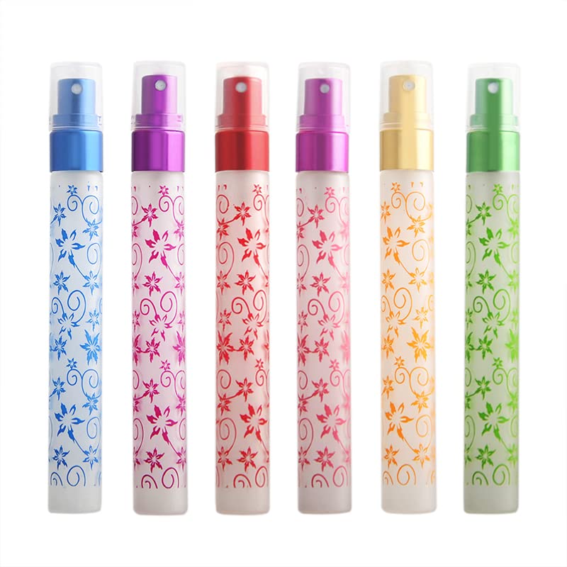 Vaporisateur de parfum en verre dépoli haut de gamme avec design floral