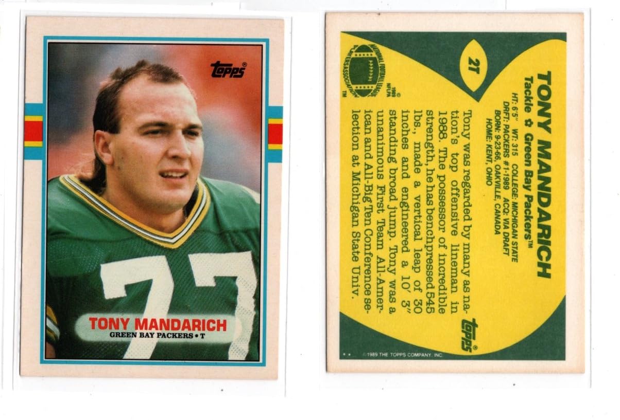 Amazon.com: 1989 Topps Traded Tony Mandarich RookieFootball Card