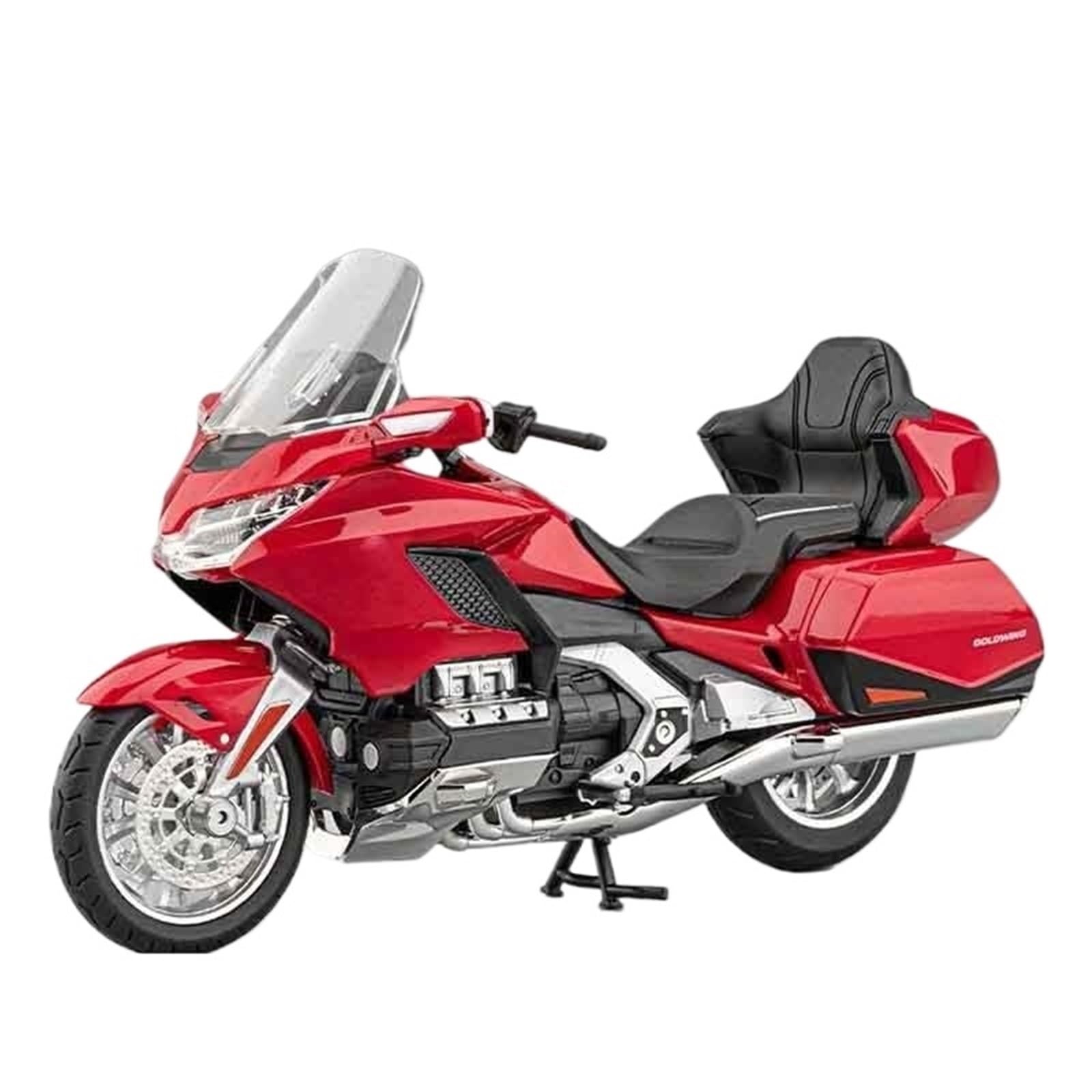Modèle De Moto en Alliage À Ailes Dorées pour GL1800, Jouet D'ornement, Véhicule Cadeau, Simulation, Échelle 1:32