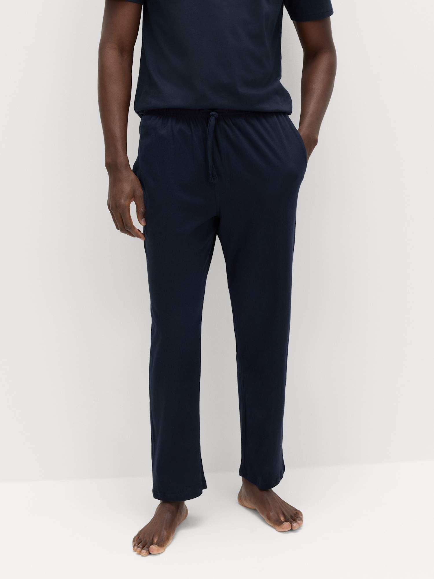 Marks & Spencer 2-Pack Uomo Pantaloni Pigiama in Puro Cotone – vestibilità Regolare – Vita con Coulisse – con Tasche