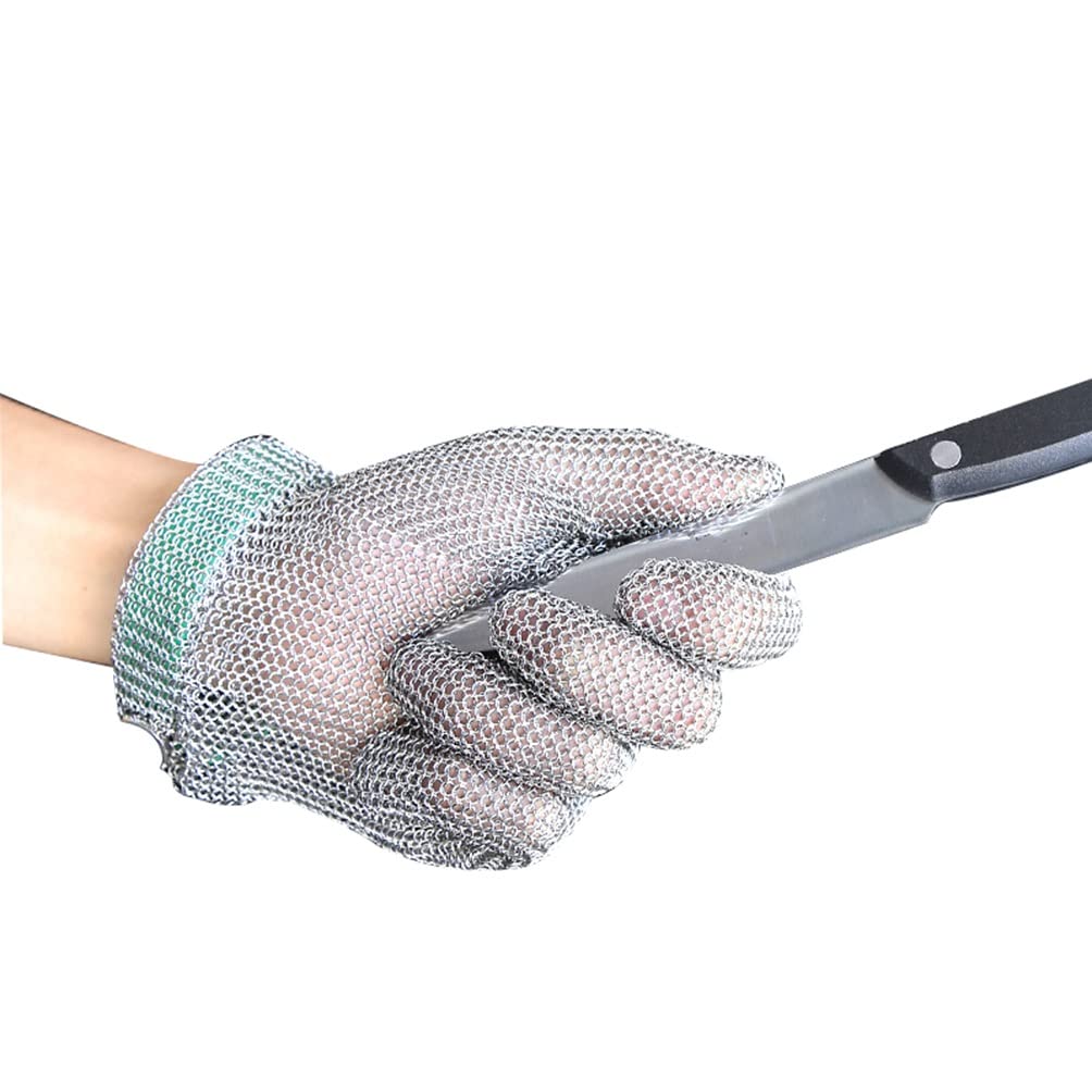 Guantes Anticortes, Guantes Resistentes a Cortes de Acero Inoxidable a Prueba de Carnicero, Nivel 9 de protección, Seguridad Laboral, COTA de Malla para Hombres y Mujeres