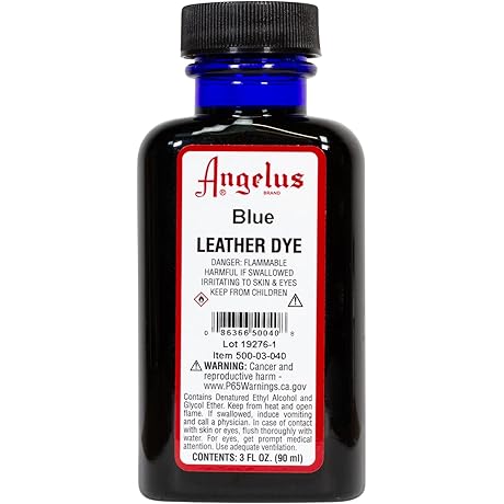 Angelus Leather Paint Blue- Flexible Leather Dye for Shoes, Boots, Bags and More