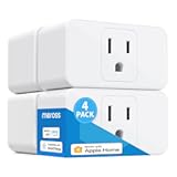 Meross Smart Plug Mini Support Apple HomeKit&comma; Siri&comma; Alexa&comma; App Control&comma; Timer&comma; 15A & Reliable WiFi Outlet&comma; No Hub Needed&comma; 2&period;4G WiFi Only&comma; 4 Pack