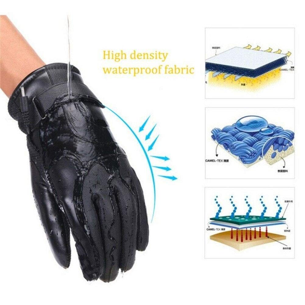 Guantes térmicos para Hombres y Mujeres, Guantes térmicos eléctricos, diseño de Pantalla táctil, Guantes térmicos para Motocicleta para Nieve, Invierno, cálido, Ciclismo al Aire li