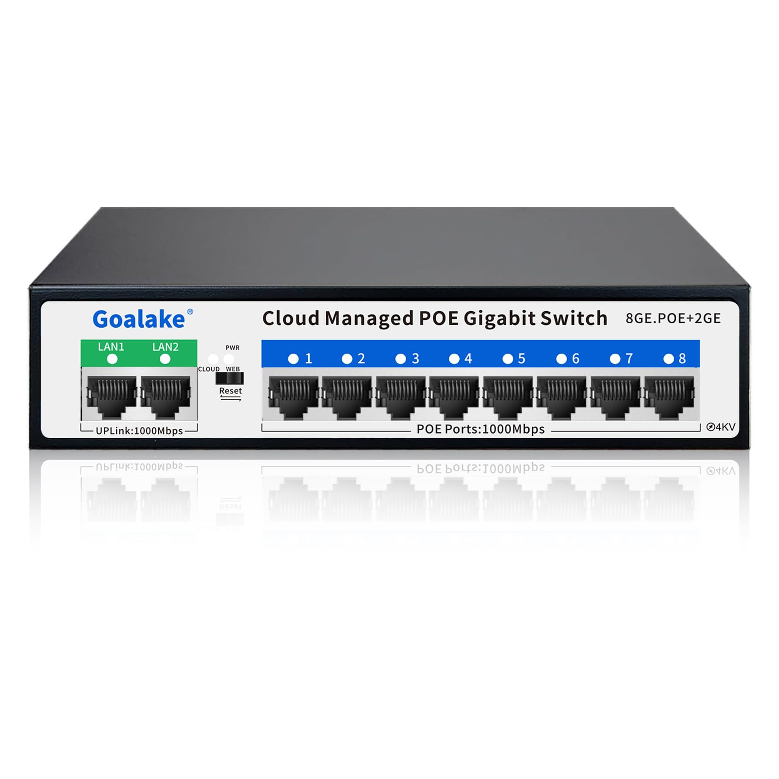 【エルゴラ商品】 8ポートPoE スイッチ Amazon.com: 8 Port Gigabit PoE Switch with 2*1000Mbps Uplink
