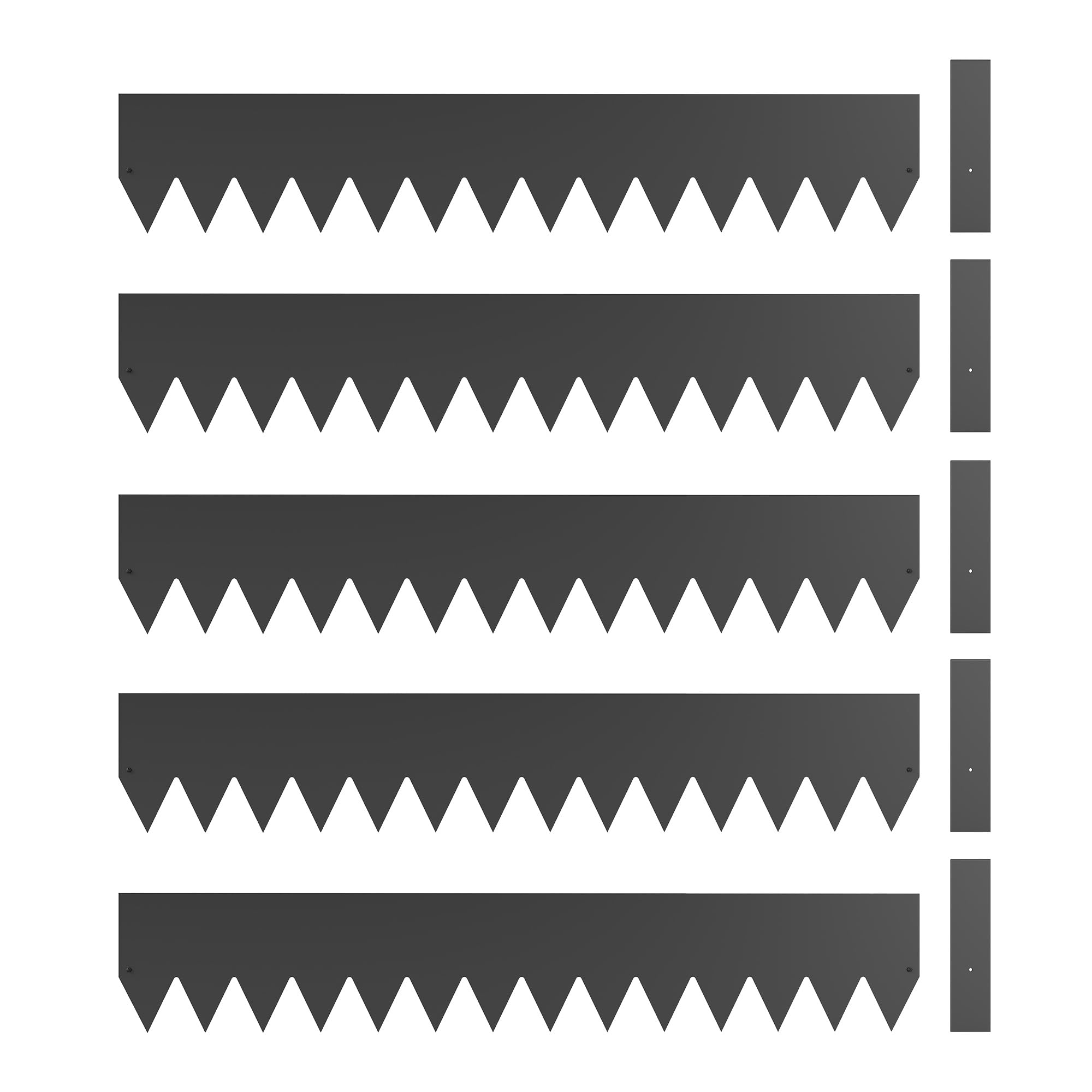 Outsunny 5Pcs Garden FenceNo Dig Metal Outdoor Picket Fence PanelsBlack from B&Q