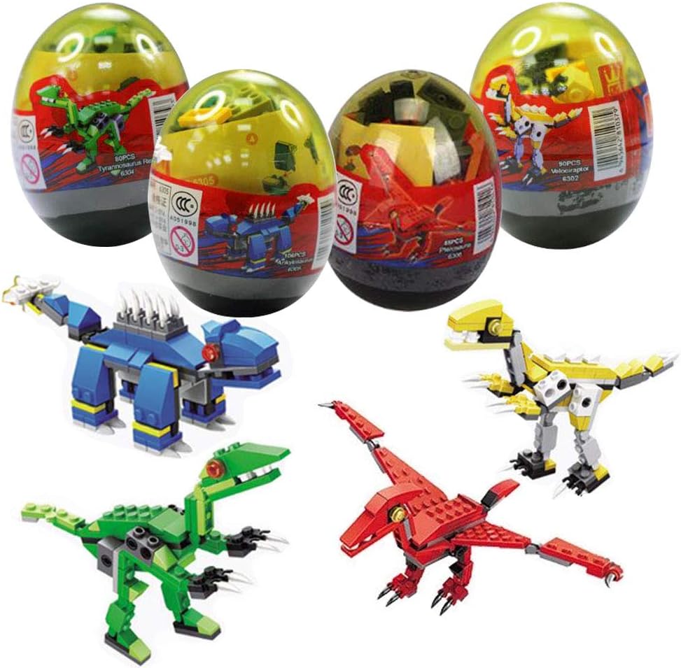 Dinosaurs Building Set Toys, 6-in-1 Dinosaur Building Blocks For Kids Creative Stem Toy Christmas Gifts For Boys Girls Ages 6 12