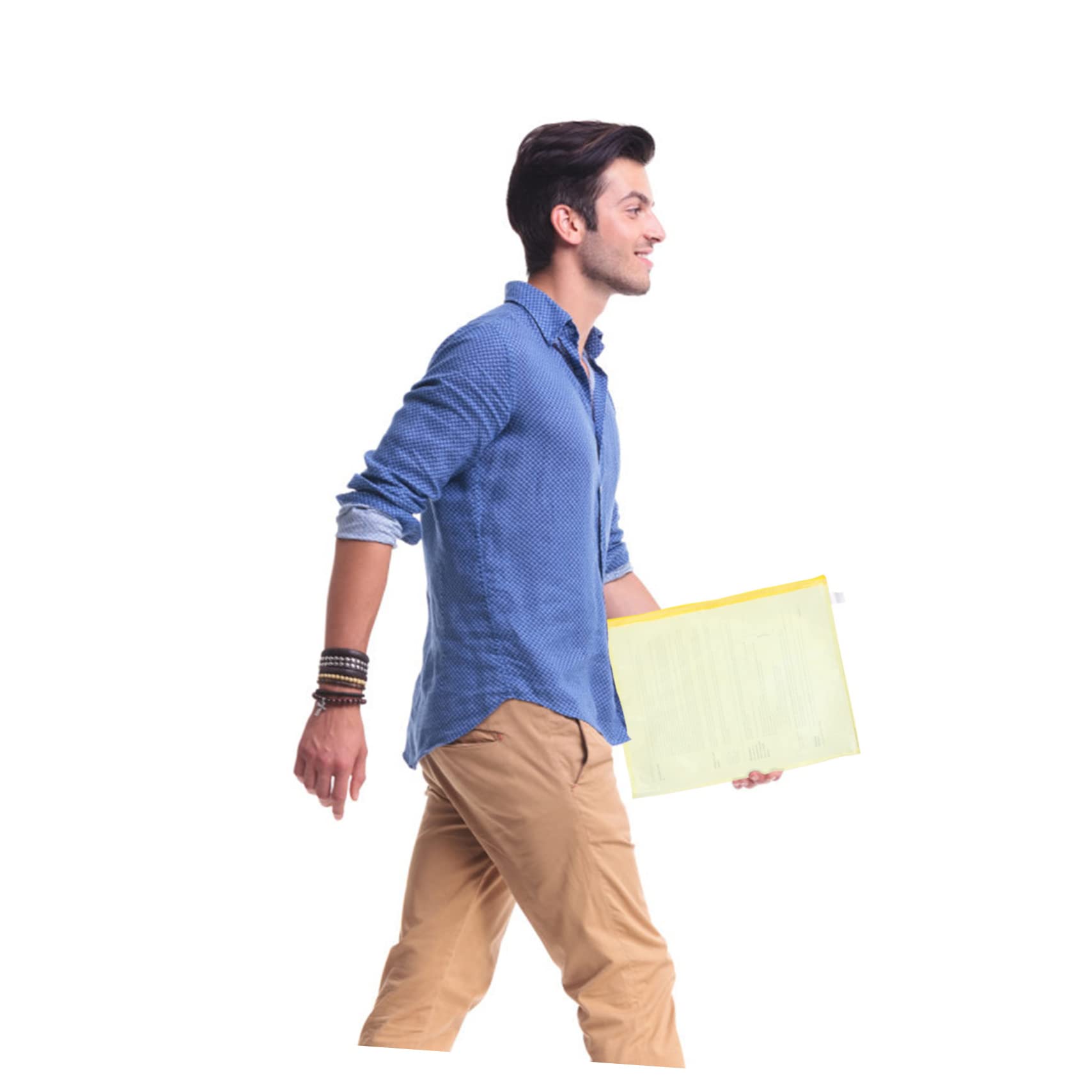 Angoily 20 Pezzi Sacchetti Documenti con Zip in Mesh Impermeabili per Ufficio e Scuola Organizer File Resistente Colore Casuale