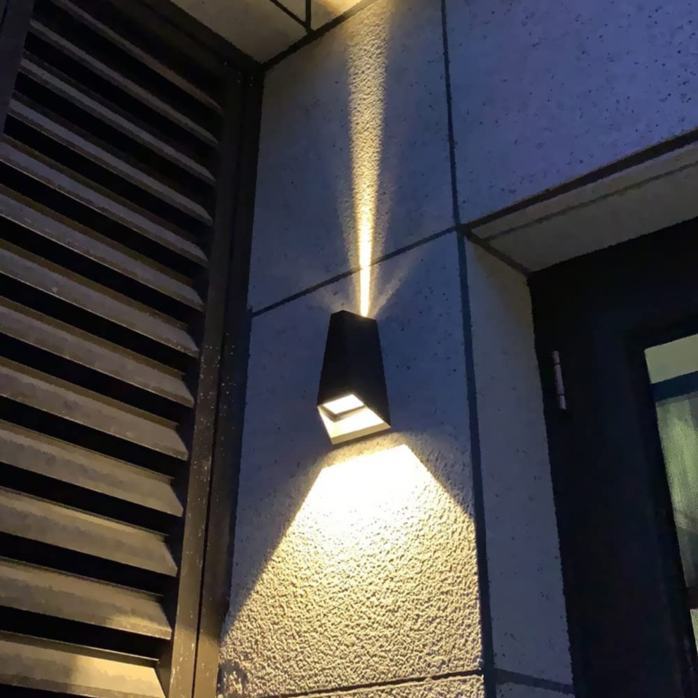 2 STÜCKE IP65 Wasserdichte Wandleuchten für den Außenbereich, Wandlampe, LED-Wandadressenleuchten, Wandbeleuchtung für Terrasse, Stufe, Treppe, Garten (10 W)