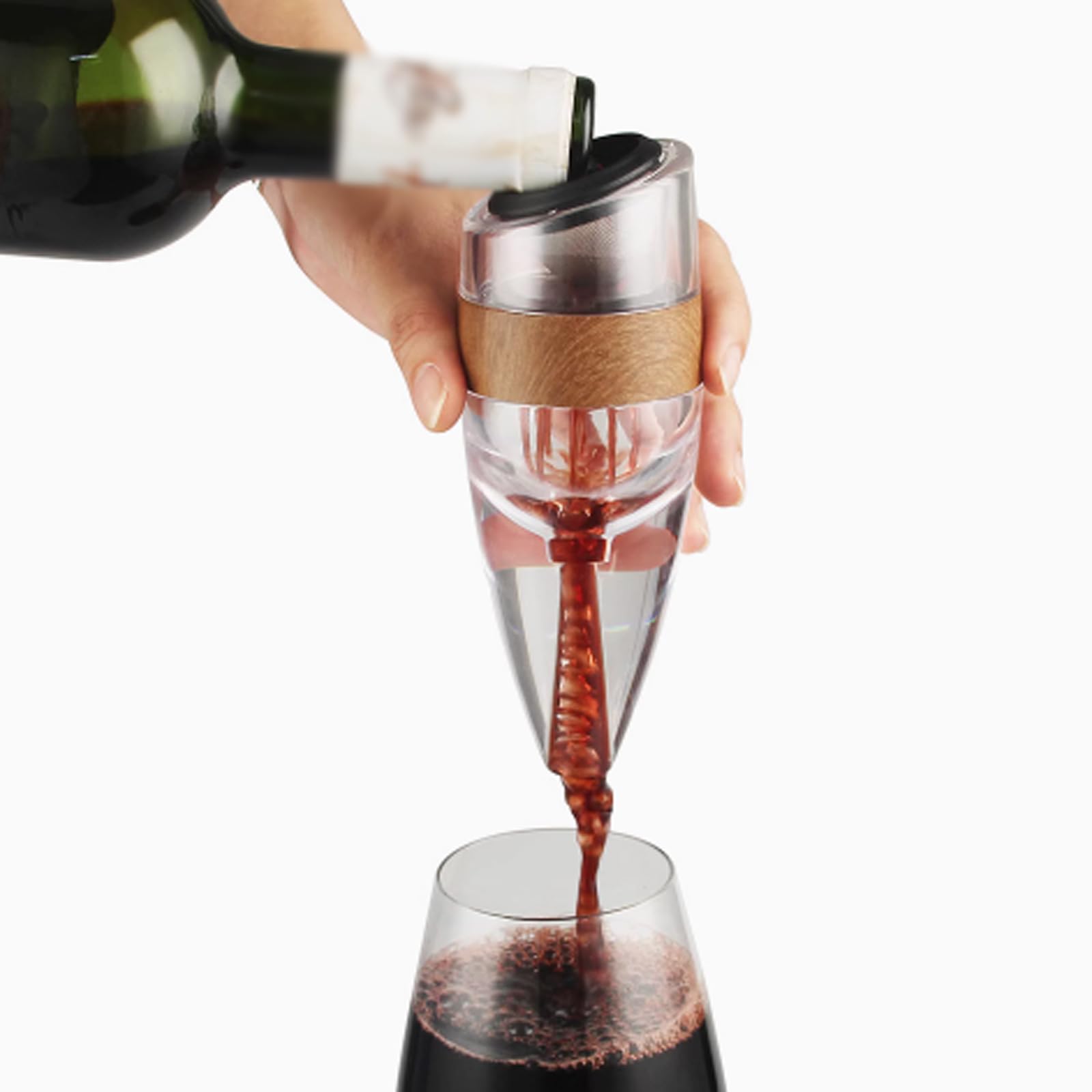 Decantador de Vino Tinto con Forma de Jarra, decantador de Vino Tinto con Copa Inclinada, decantador de Vino rápido, Jarra de Vino Decorativa para Festivales, Fiestas, Aniversarios.