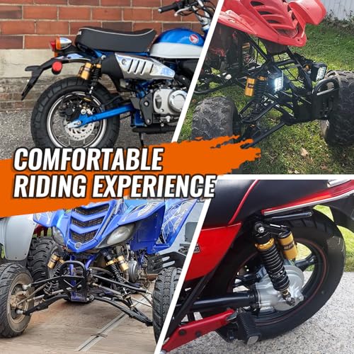 Image of GZYF 12.6 inch 320mm Universal Motorcycle Rear Air Shock Absorbers Adjustable Go Kart Suspension for HONDA for Suzuki for Kawasaki for Yamaha ATV Go Kart Quad Dirt Sport Bikes Black & Gold