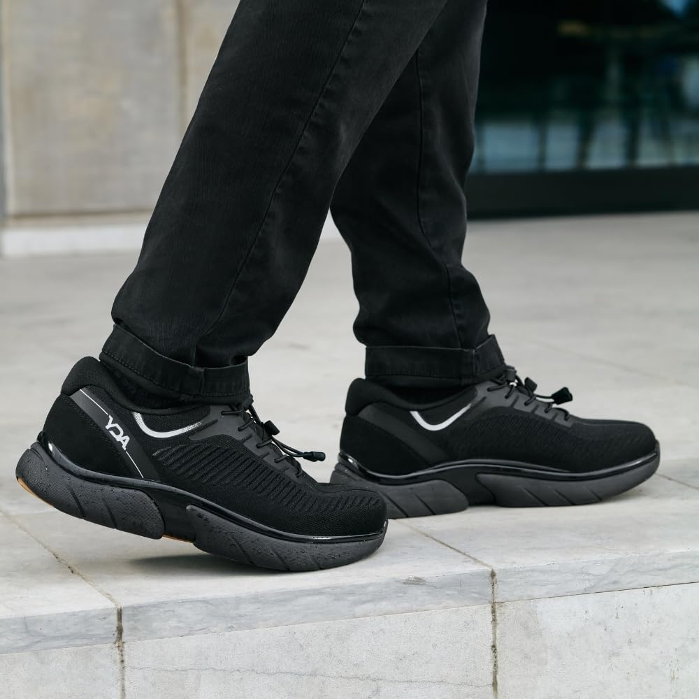 YDA Cairn C20 – Orthopädische Sneaker aus Tech-Knit | Tech-Knit Gewebe ohne Druckstellen, Spine Rocker Sohle, Air-Soft Zwischensohle, Fußbett für Einlagen tauschbar, Dämpfung