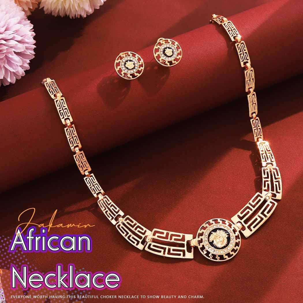 JAKAWIN Gold Necklace and Earring Set Afican Necklaces for Women - Image 2
