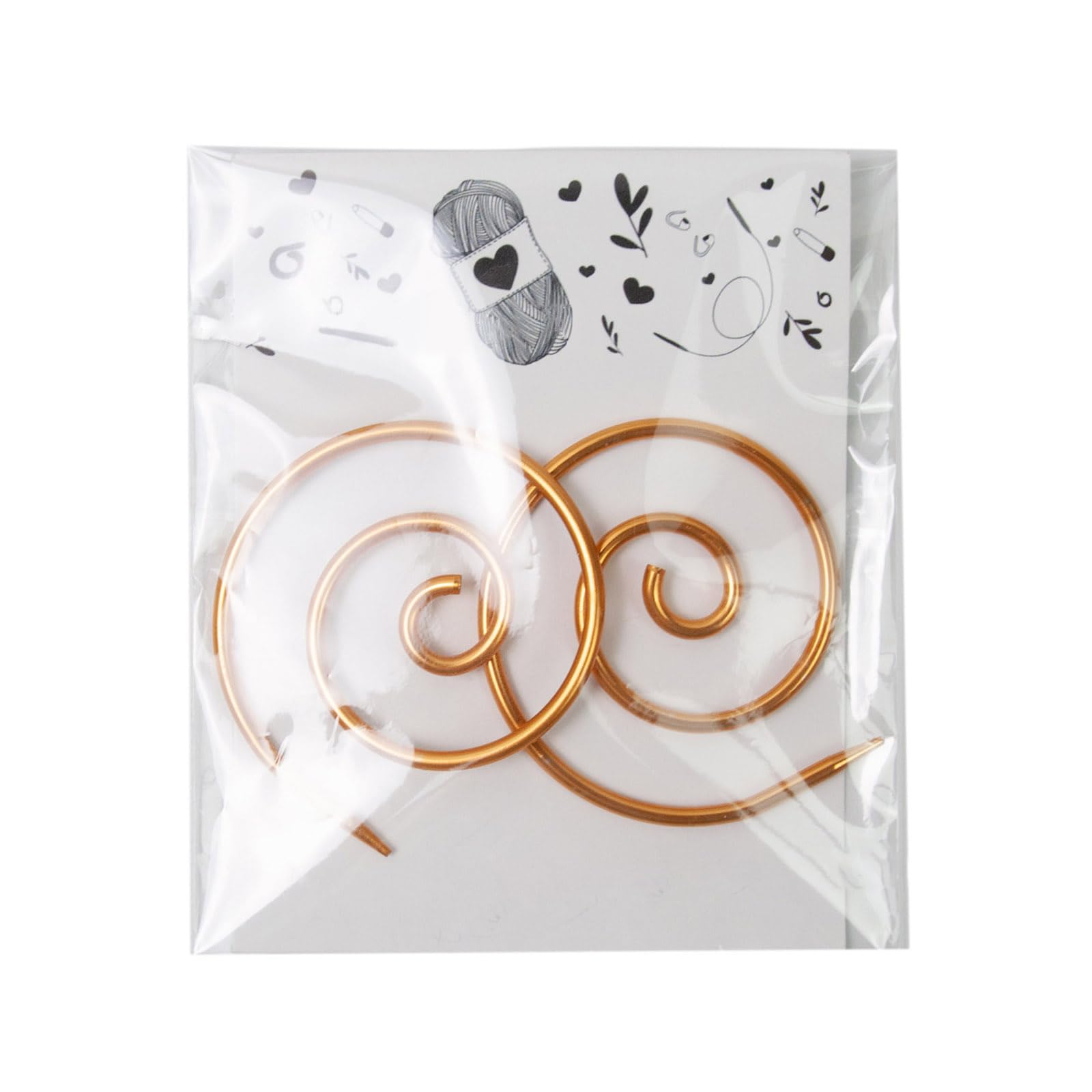 Buxuaaaa 2Pcs Knitting Crochet Marker for Crocheting Project, Metal Stitching Marker Rings for Unfinish Knitting Project