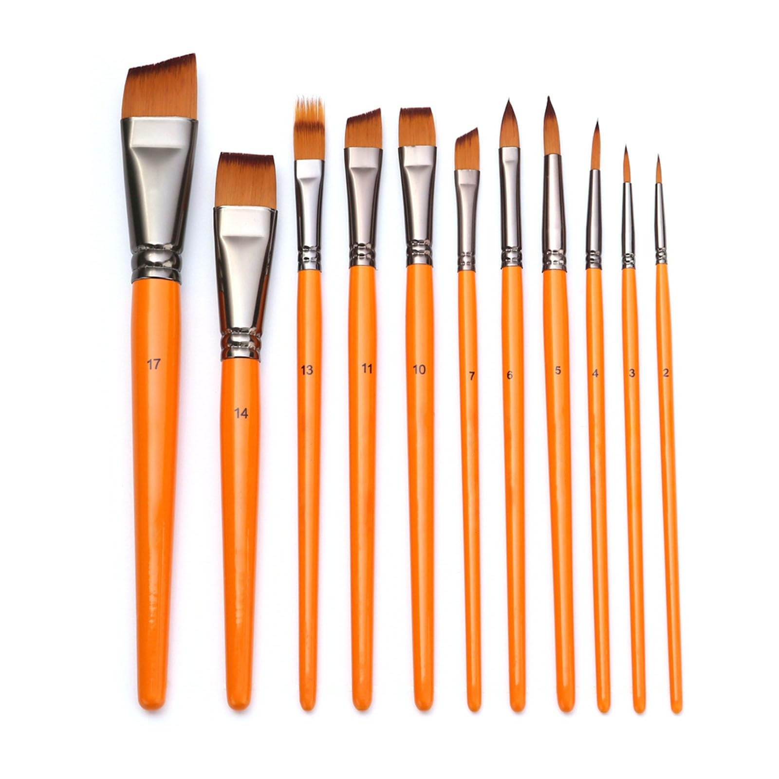 Kalttoy 11x Artist Paint Brushes Watercolor Paint Brush Nylon Hair Brush Oil Brushes Drawing Supplies for Adults