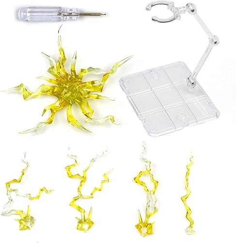 Soporte para figura de acción, visualización de efectos de rayo compatible con HG RG SD SHF Gundam Stand 1144 con destornillador