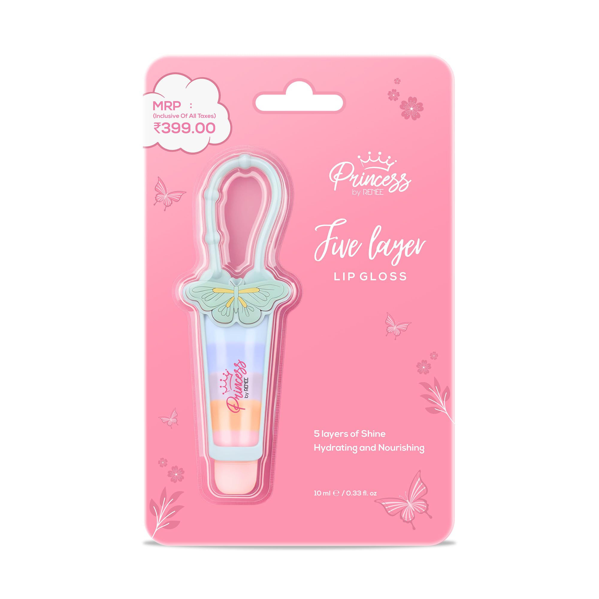 Princess By RENEE Five Layer Shiny Lip Gloss For Kids & Preteens | Nourishes Lips, Glides Smoothly | Lightweight Formula | Unique Five Layer Design With Keychain | 10ml-image-41