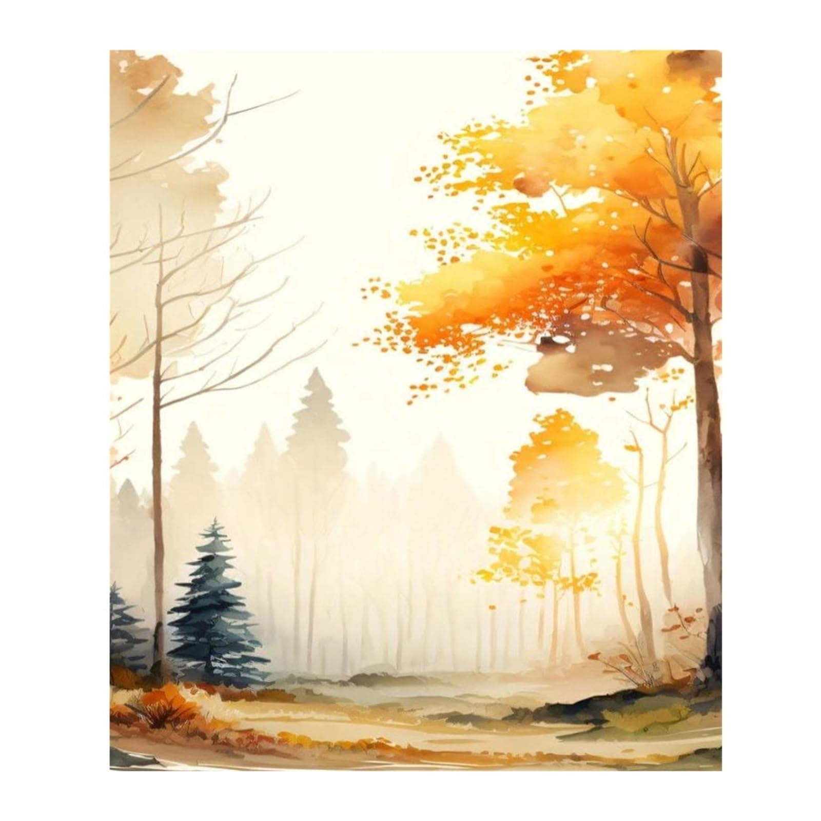 Imprimés d'art muraux forêt d'automne sur toile premium C