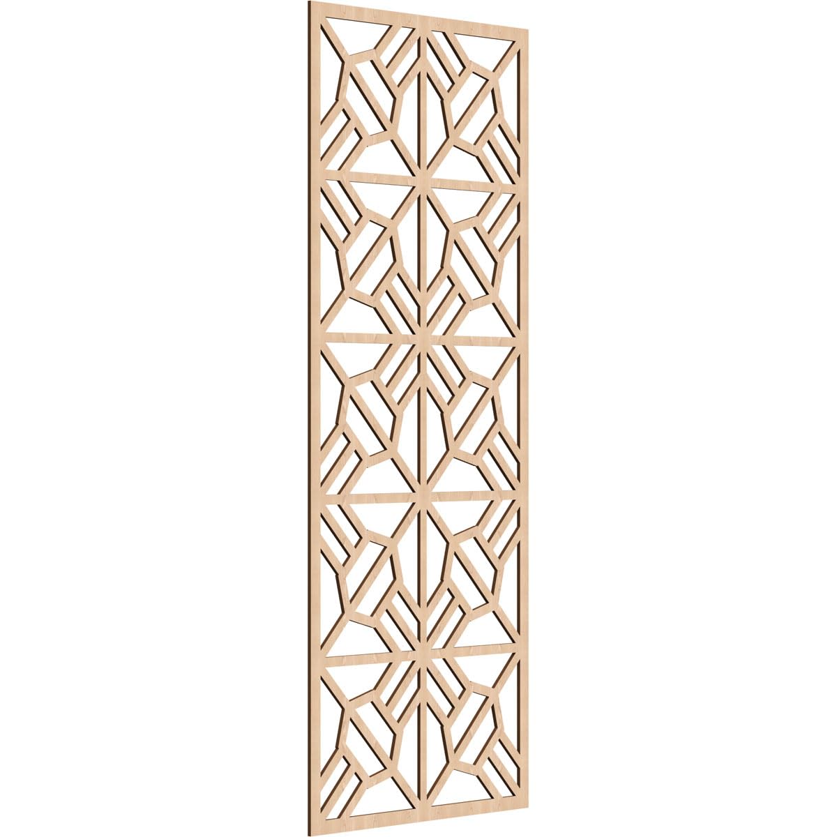 Auburn Decorative Pierced Fretwork Wood Wall Panels, 37 3/8"W x 94 3/8"H x 3/8"T, Red Oak