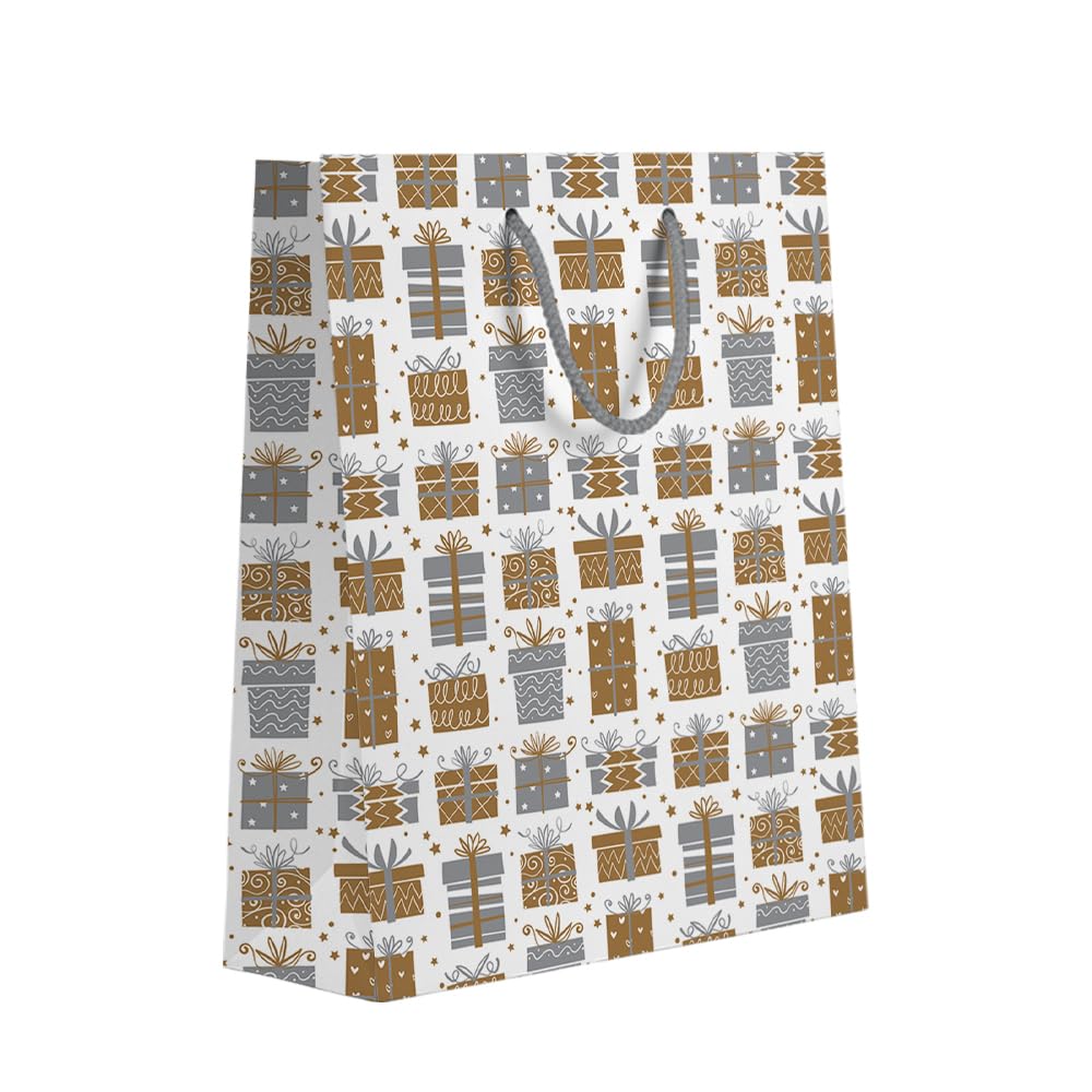 Gift N Greet Paper Bags For Return Gifts (Pack Of - 5), Too Small Size (15*9*19 cm.) 230 GSM Thick Paper Quality & Matte Finish | Gifting for Birthday, Festivals, Party, Season's Greetings, Wedding