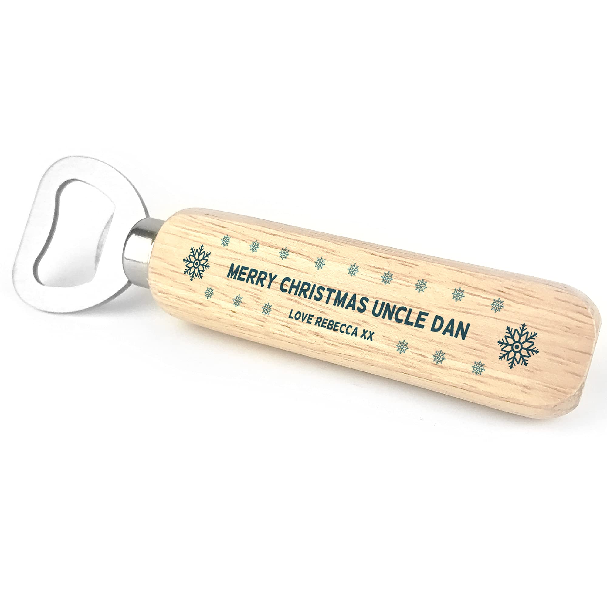 Red Ocean Personalised Wooden Bottle Opener Christmas for Uncle Novelty for Him Ideas