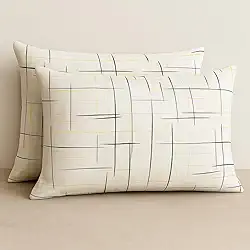 2 Fronhas Avulsas de Malha Estampada COZZILAR - 100% Algodão, 70x50 cm, Conforto e Beleza para seu Quarto - Par com Zíper Escondido (Modelo 10)