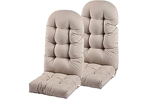 Enipate Set of 2 Weather Resistant High Back Adirondack Chair Cushions