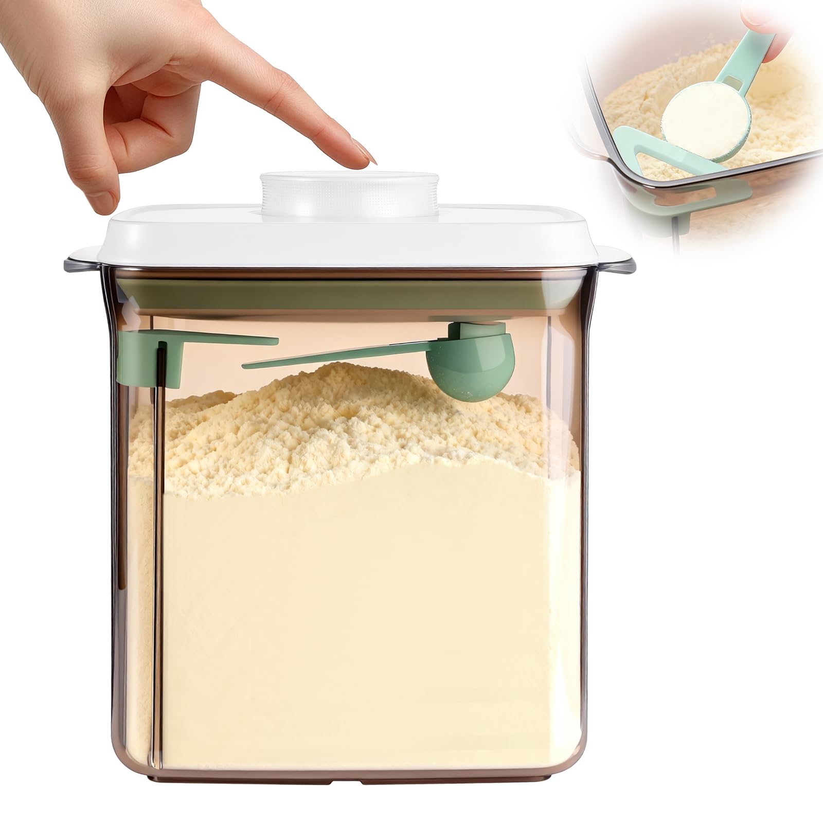 Dispenser per latte in polvere, 1700 ml, contenitore sigillato con cucchiaio, latte in polvere, contenitore per alimenti per latte in polvere, farina, legumi