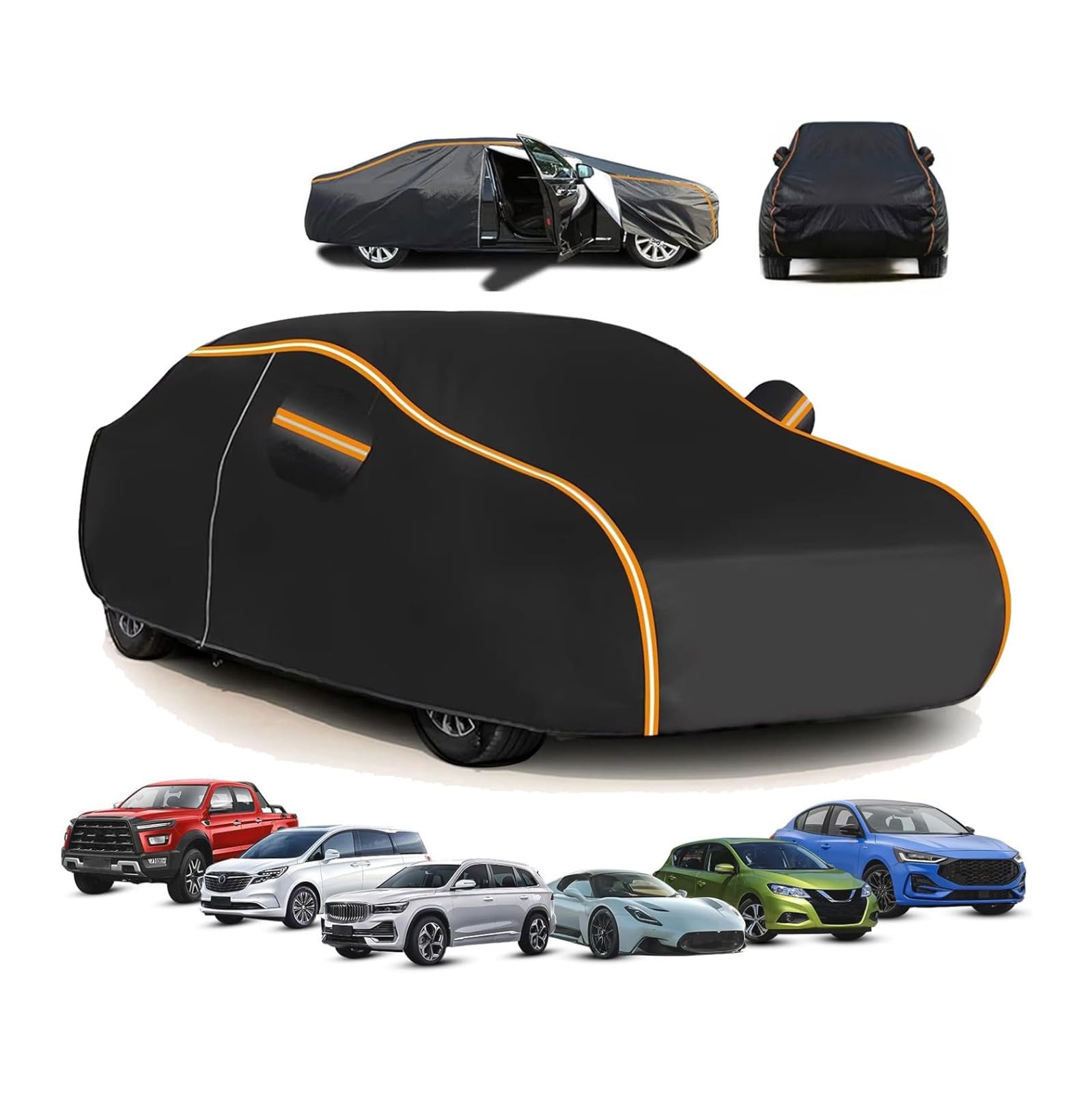 Car Covers for Suzuki Jimny,4-Season Car Cover-Rain & Snow Proof + Dustproof + UV Protection + Breathable,Tear-Resistant & Paint Guard & Reflective Strips