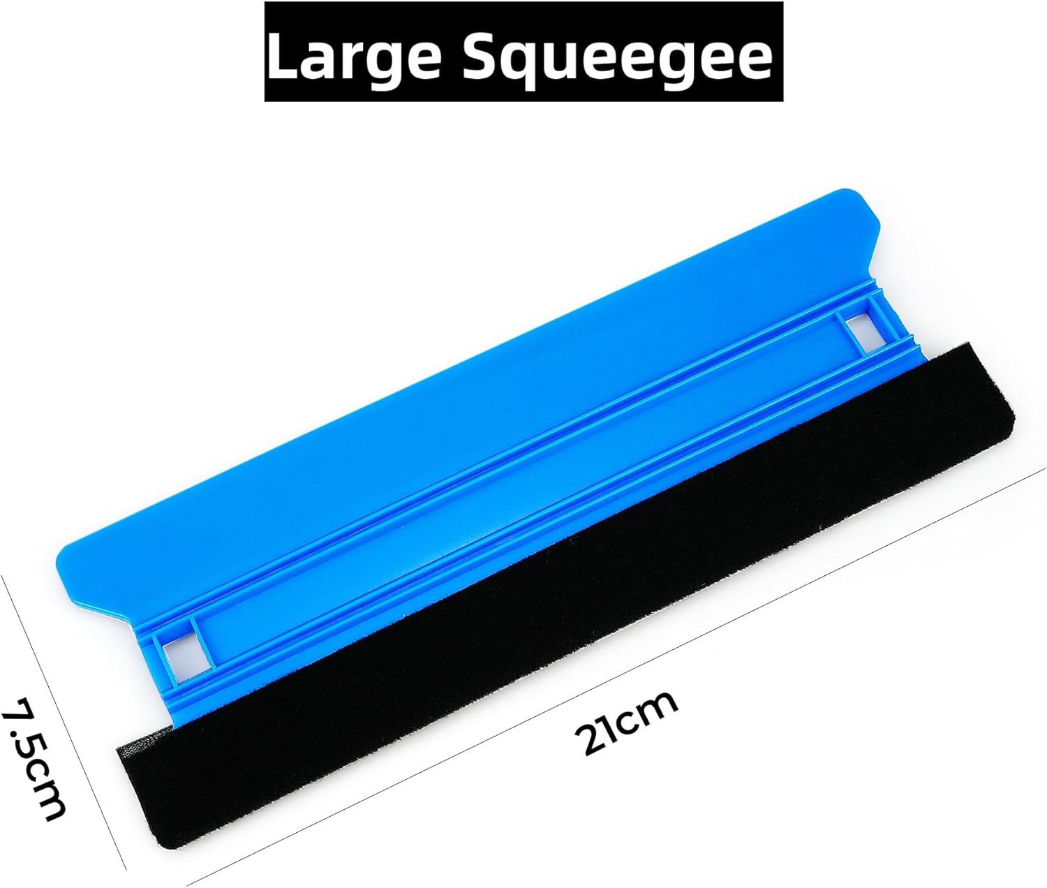 21cm Large Plastic Squeegee, Felt Edge Squeegee, Vinyl Applicator Wallpaper Tools Window Tint Squeegee, For Removing Bubbles/Cleaning Dust, 1Pcs, Blue