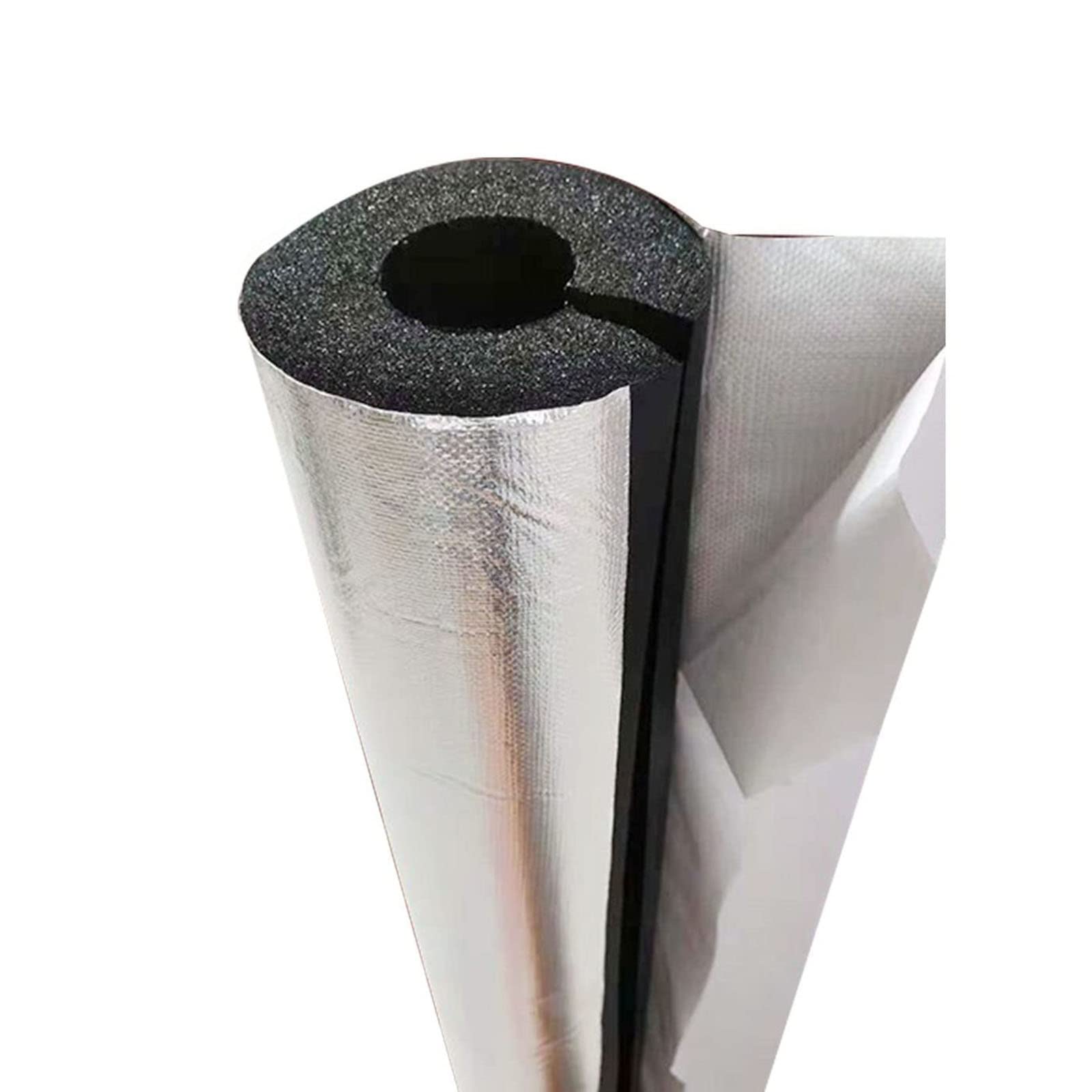 Tubo De Aislamiento De Tubo De Papel De Aluminio, Aislamiento De Tuberías Anticongelante Impermeable, 22 A 120 Mm De Diámetro Interior, 20 Mm De Espesor, 95 Cm De Longitud