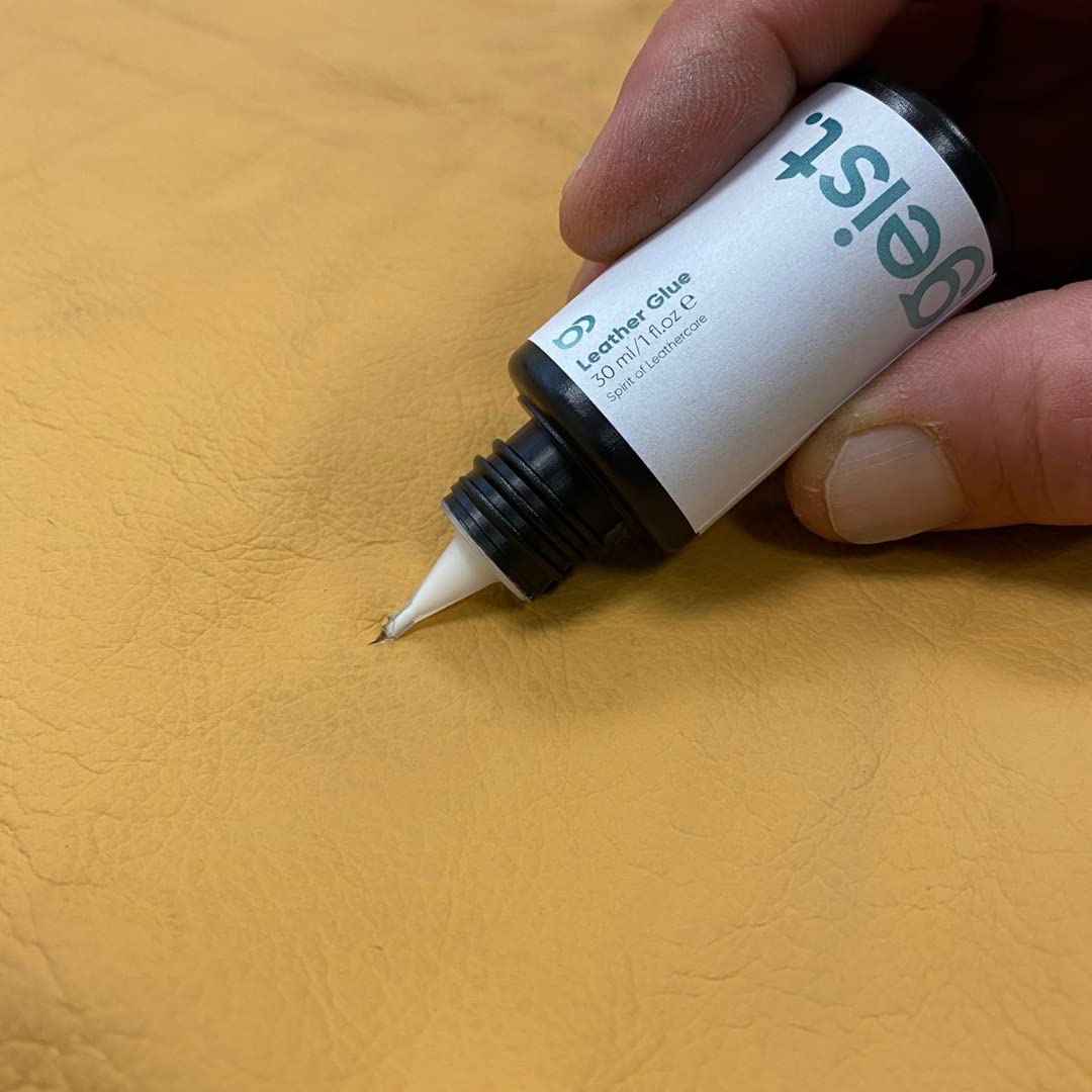 Geist. Leather Glue | Water Based & Quick Drying | to Repair tears, rips and Holes | for Leather, Vinyl, Suede, Fabric and Plastics | 30 ml / 1 fl.oz