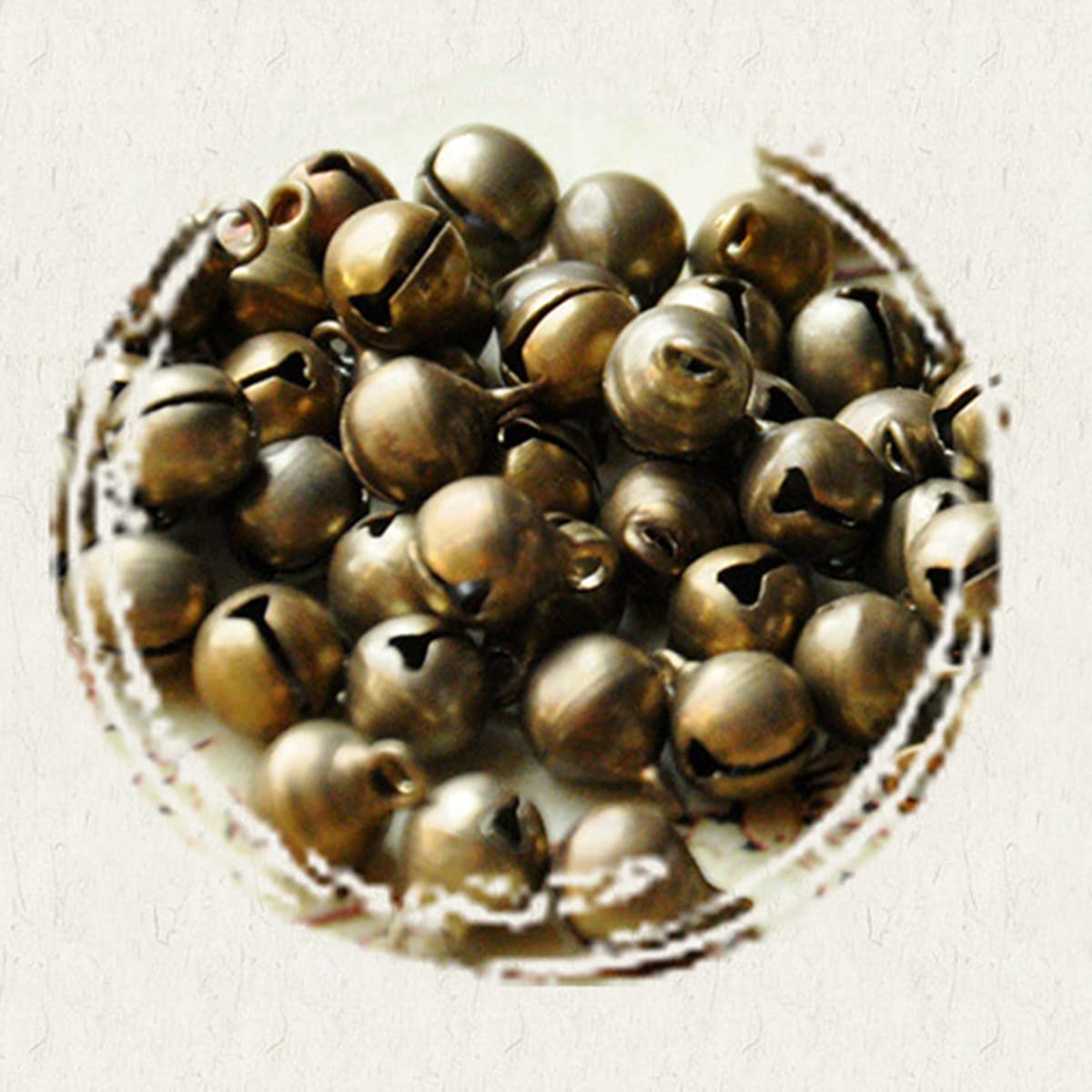 Decoratie - Metalen belletjes - 10 stuks - Antique Brons (10mm