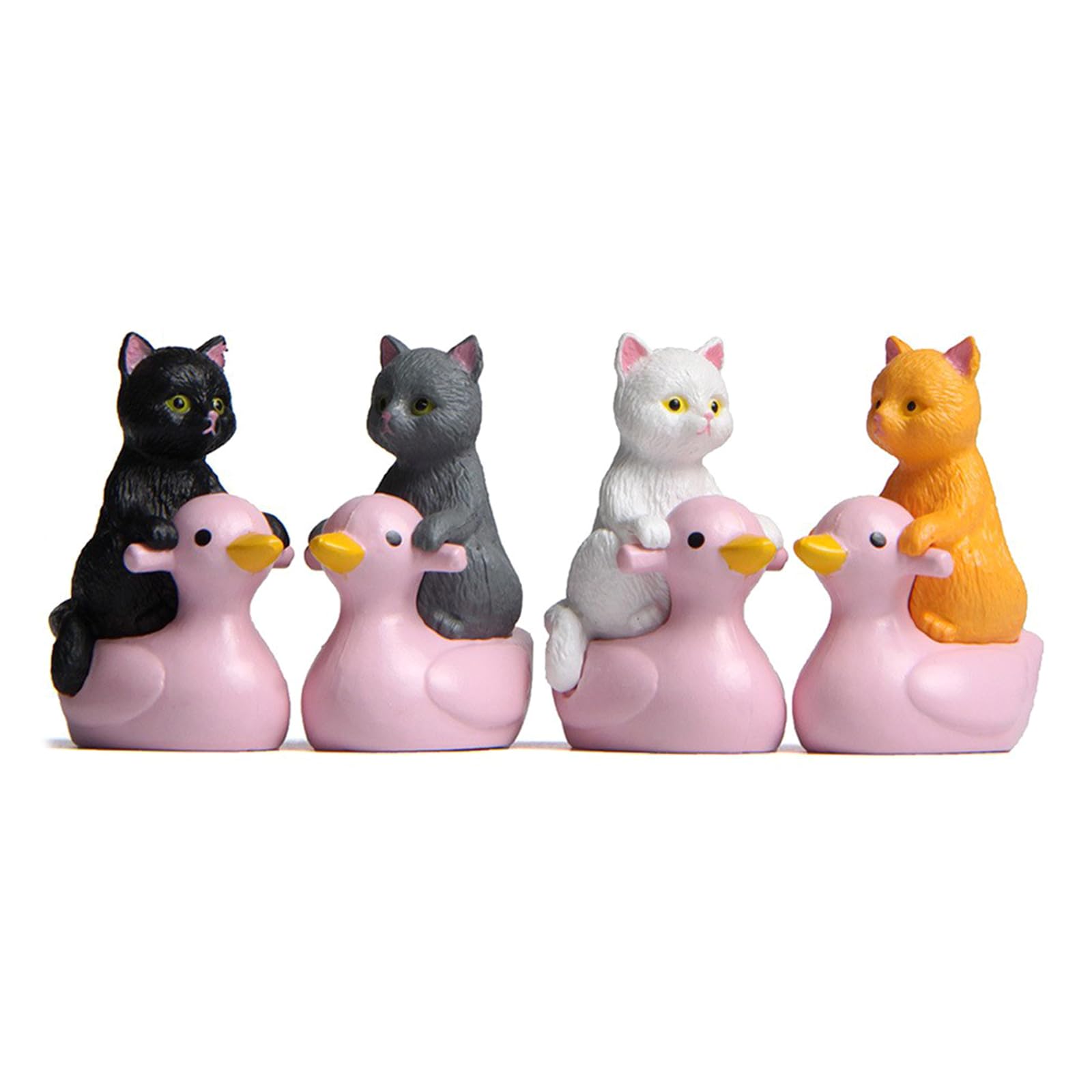 Msioytog Miniature Cats Figurines Sitting Ducks Cats Statues Desktop Decorations for Diys Landscape Fairys Garden Accessories Sitting Ducks Statues