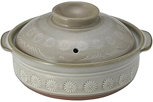 Touki 21061 Banko Ware Ginpo Earthenware Deep Pot No. 6 for 1 Person Hanamishima