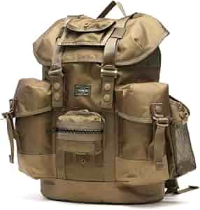 PORTERベージュ シンプルバックパック フロントポケット付き PORTERベージュ シンプルバックパック フロントポケット付き