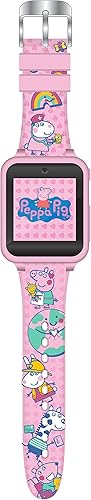 Miniatura 4 de Accutime Peppa Pig Baby Pink - Reloj inteligente de aprendizaje educativo para niños, con correa gráfica multicolor para niñas, niños pequeños,