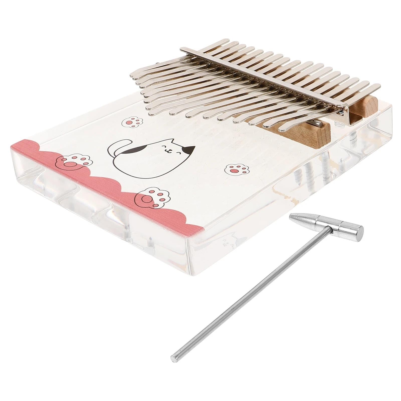 Kalimba Principiantes Kalimba De Acrílico De 17 Notas Con Manivela Para Principiantes