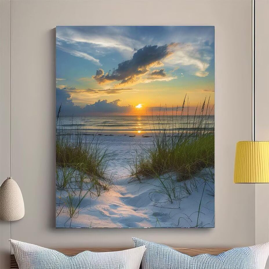 Kit point de croix cristal plage 60x80 cm idée cadeau DIY - 2