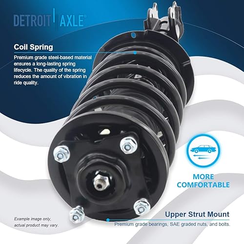 Miniatura 1157 de Detroit Axle - Puntal delantero para Hyundai Sonata 2012-2014 2012-2015 Kia Optima, puntal lateral izquierdo con montaje de resorte helicoidal 2013