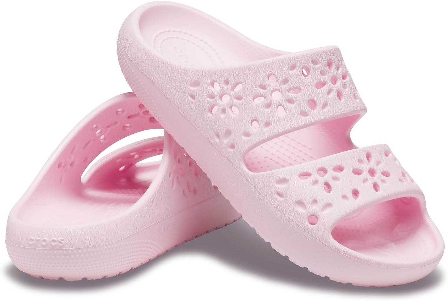 Crocs Unisex Adult Classic Sandals 2.0 With Floral Cutout Design