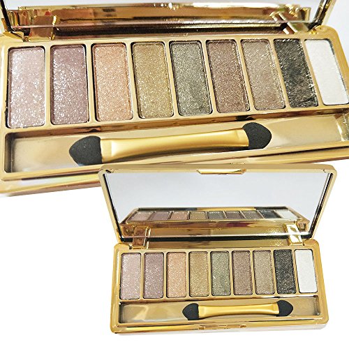 Sparkle Eyeshadow Palette&9 Colors Shimmer Makeup Palette & Makeup Cosmetic Brush Set &Gold Glitter Eyeshadow Palette Highly Shining Pigmented Diamond Eyeshadow&9 Color Eyeshadow 6#,Us Shipping (1Pc) #TOP1