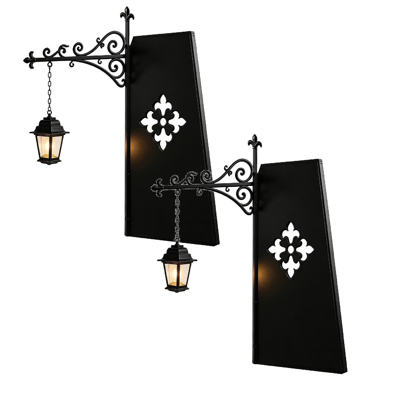 2pc Library Lantern Decorative Bookshelf Lighting, Battery Powered Warm LED Mini Nightlight, Vintage Hanging Bookcase Lamp, Literary Reading Nook Ornament Gift for Book Lovers Bedroom Shelf