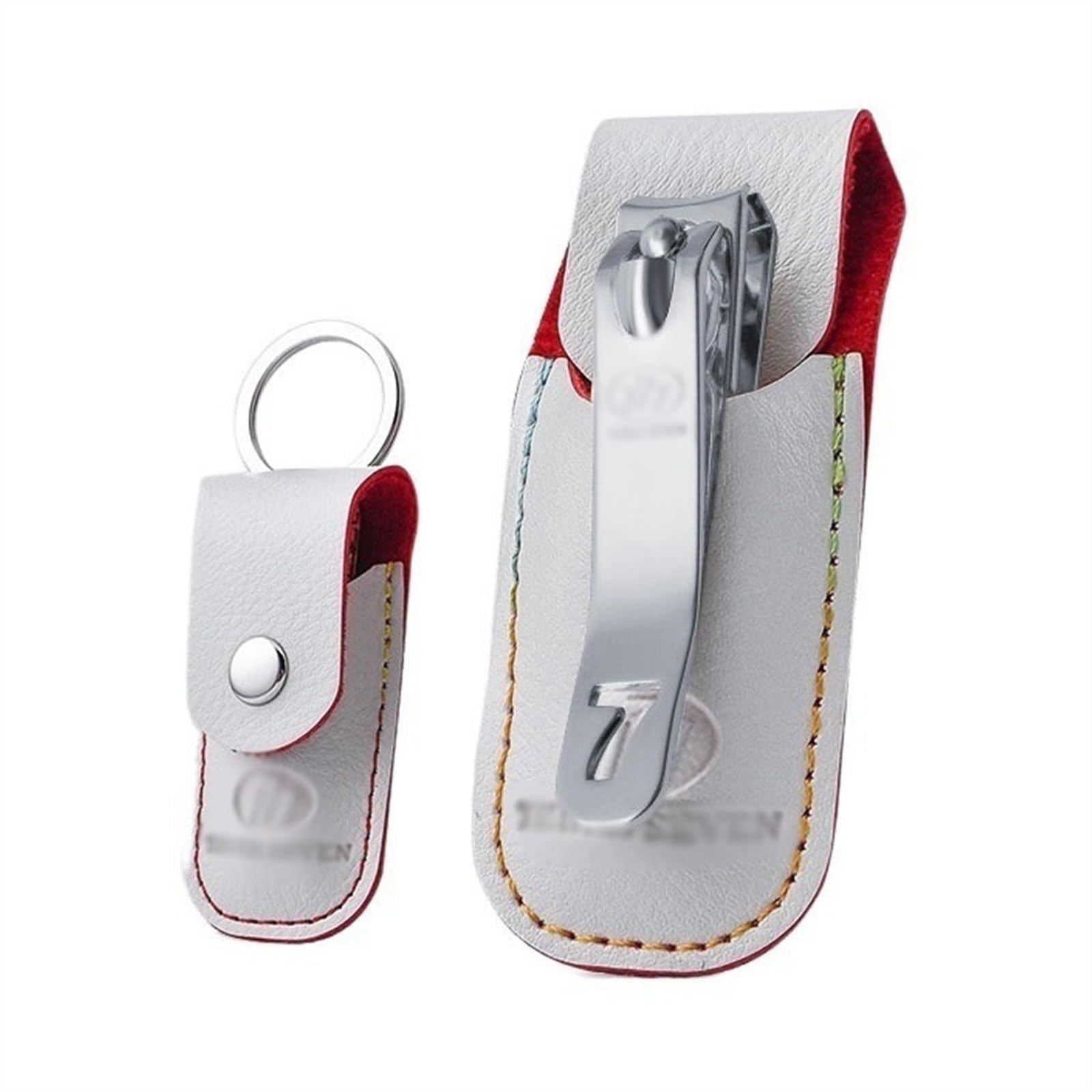 Tragbarer Nagelknipser Aus Edelstahl – Mit Feile, Flach, 6 Cm, Für Reisen, Büro, Geschenk In Lederbeutel