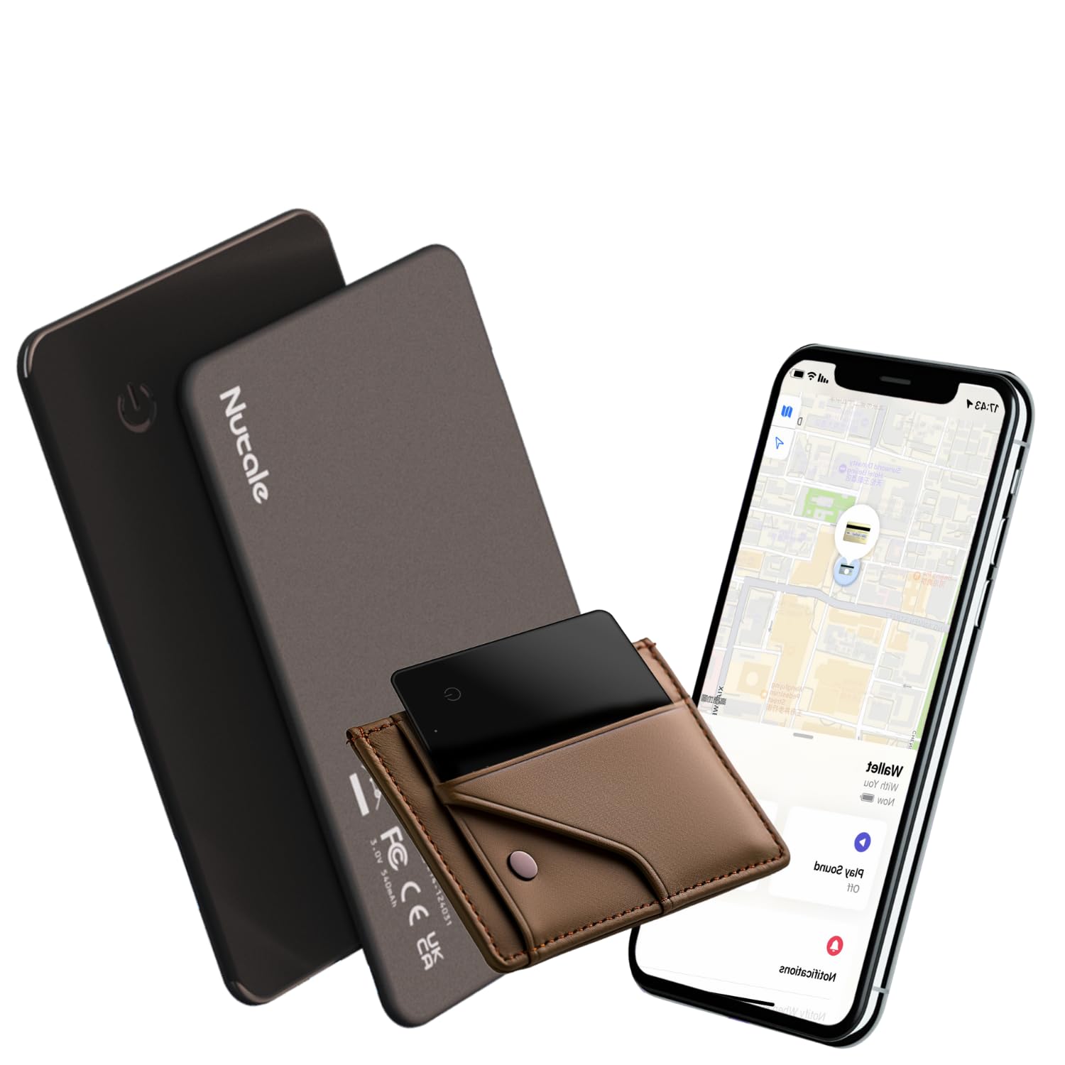 NutaleAir Smart Card 1-Pack Bluetooth Wallet Tracker(iOS Only) - Small Thin Wallet Card Tracker Finder Locator, Works with Apple Find My IPX68 Waterproof with Long Battery Life