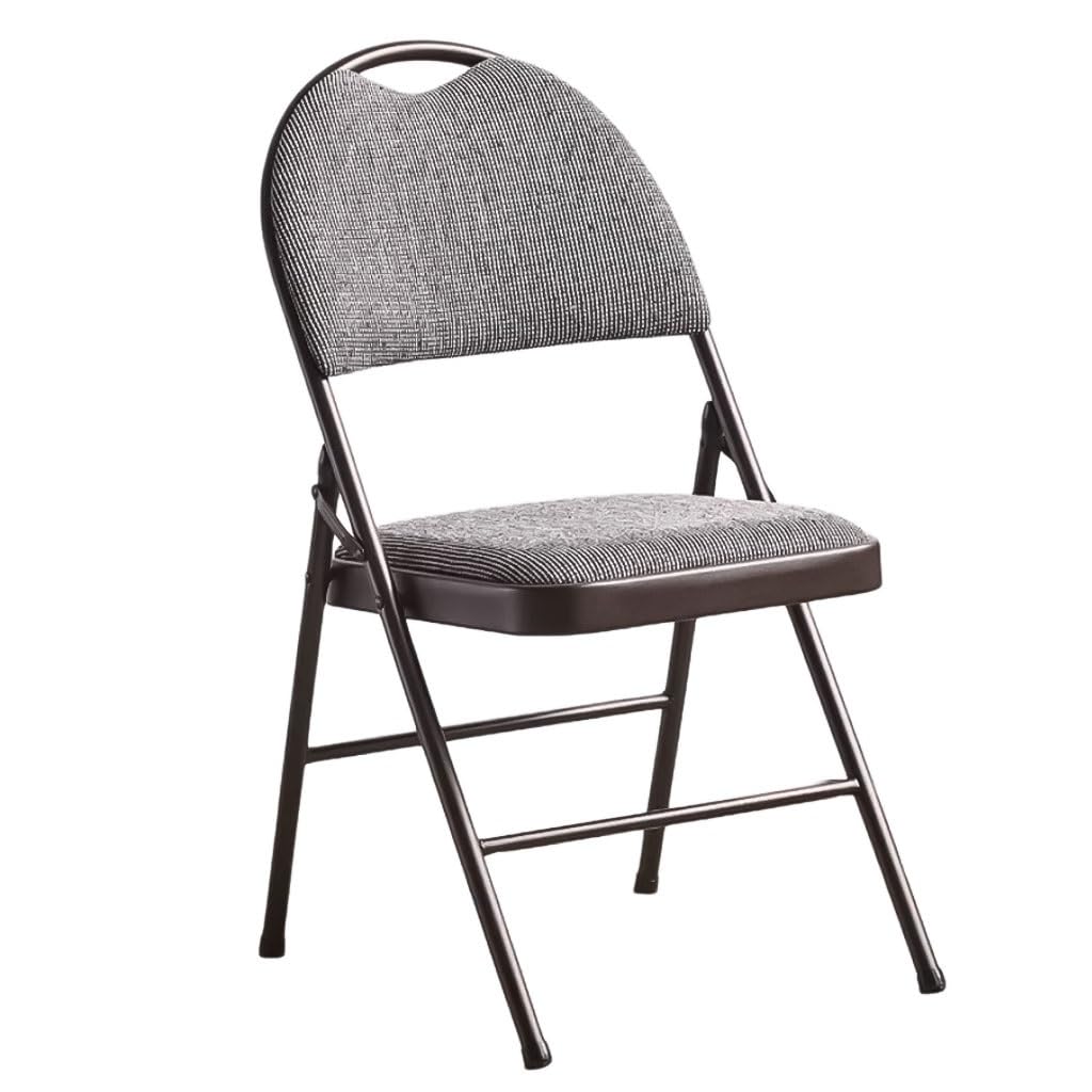 Chaise de camping pliable rembourrée en métal robuste pour détente intérieure