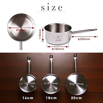 片手鍋20cm業務用 Amazon | KIPROSTAR 業務用 片手鍋 ステンレス IH対応 専用フタ