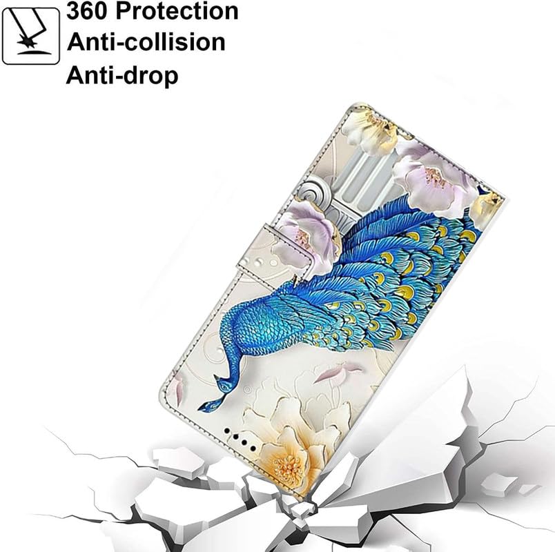 Image of for OnePlus 11R 5G Printed PU Leather Magnetic Wallet Case Flip Cover for OnePlus 11R 5G (Peacock), Beige