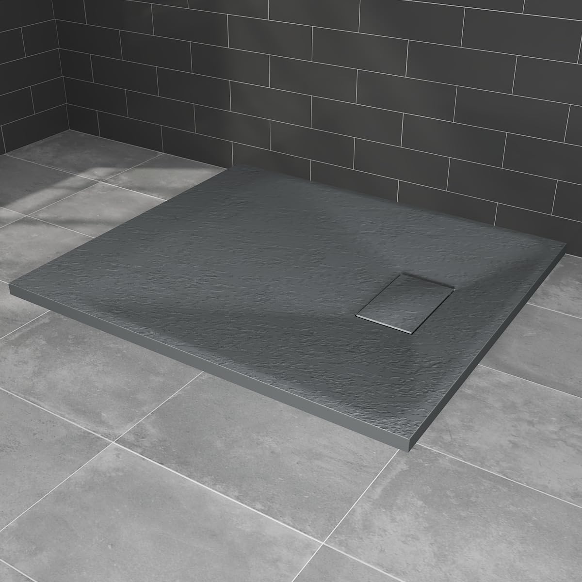 Blümme SMC Shower Tray Rectangle Anthracite Shower Base 1100x800mm